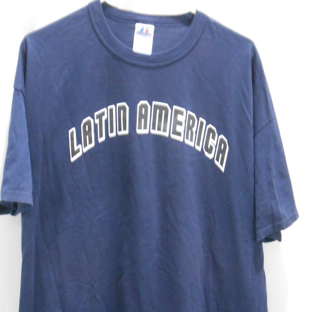Russell Athletics Men's Navy Blue Short Sleeve Latin America T-shirt Size-XXL